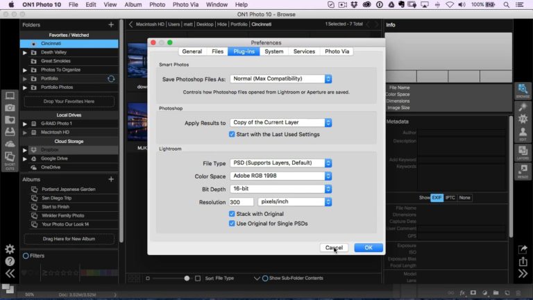 Moving from Photoshop to ON1 With A New Layer