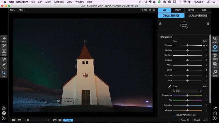 Editing a Night Photo